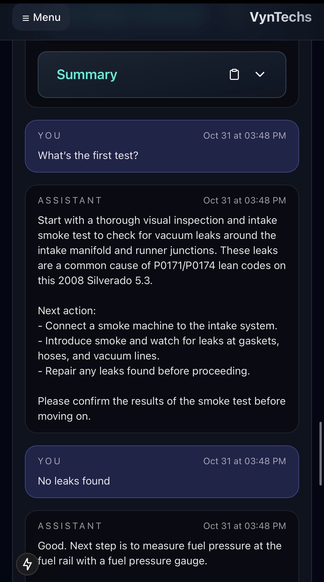 Mobile follow-up summary ready to hand off